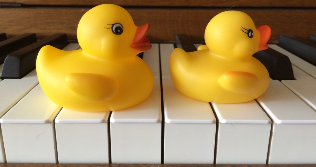 duckies on piano