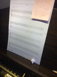 A handwritten composition