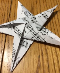 Origami Music star decoration